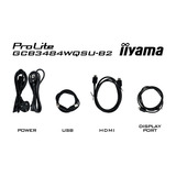 iiyama G-Master Red Eagle GCB3484WQSU-B2 34" Curved UltraWide gaming monitor Zwart, HDMI, DisplayPort, USB, Audio, AMD Free-Sync, Dual Mode