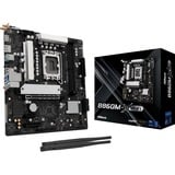 ASRock B860M-X WiFi socket 1851 moederbord Zwart/zilver, RAID, 2.5 Gb-LAN, WLAN, BT, Sound, µATX
