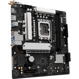 ASRock B860M-X WiFi socket 1851 moederbord Zwart/zilver, RAID, 2.5 Gb-LAN, WLAN, BT, Sound, µATX