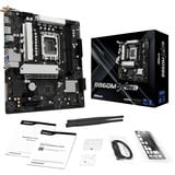 ASRock B860M-X WiFi socket 1851 moederbord Zwart/zilver, RAID, 2.5 Gb-LAN, WLAN, BT, Sound, µATX
