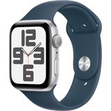 Apple Watch SE (2023) smartwatch Zilver/blauw, 44 mm, Sportbandje (M/L), Aluminium