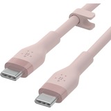 Belkin BOOSTCHARGE Flex USB-C/USB-C-kabel Roze, 1 meter