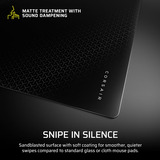 Corsair MM Glass Large Precision gaming muismat Zwart