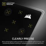 Corsair MM Glass Large Precision gaming muismat Zwart