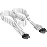 Corsair PCIe 12V-2x6 to PCIe 12V-2x6 600W kabel Wit, 650 mm