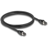 DeLOCK Cat.8.1 netwerkkabel Zwart, 1 meter, S/FTP, RJ-45