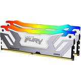Kingston FURY 48 GB DDR5-8400 (2x 24 GB) Dual-Kit werkgeheugen Zilver/wit, KF584CU40RWAK2-48, Renegade RGB, XMP 3.0