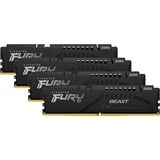 Kingston FURY Beast 128 GB DDR5-5600 (4x 32 GB) werkgeheugen Zwart, KF556C40BBK4-128, XMP 3.0