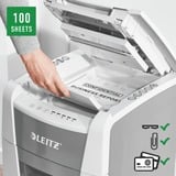 Leitz IQ Auto+ Small Office 100 Papiervernietiger P5 papierversnipperaar Wit