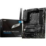MSI PRO B760-P WIFI DDR4 socket 1700 moederbord RAID, 2.5 Gb-LAN, WiFi, BT, Sound, ATX