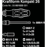 Wera Kraftform Kompakt 26 met etui, 7‑delig bitset Zwart/groen