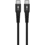 goobay Supersoft USB-C > USB-C 2.0 kabel Zwart, 0,5 meter