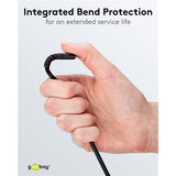 goobay Supersoft USB-C naar USB-C 2.0 kabel Zwart, 0,5 meter