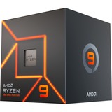 AMD Ryzen 9 7900, 4,0 GHz (5,4 GHz Turbo Boost) socket AM5 processor Unlocked, Boxed, Wraith Prism