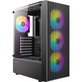 Antec AX27 RGB Elite midi tower behuizing Zwart | 3x USB-A | Tempered Glass