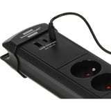 Brennenstuhl Premium-Line 4-voudige stekkerdoos met USB stekkerdoos Zwart, 4x stekker, 1x USB-A, 2x USB-C