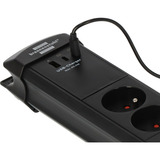 Brennenstuhl Premium-Line stekkerdoos met USB 4-voudig Zwart