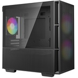 DeepCool CH360 mini tower behuizing Zwart | 1x USB-A | 1x USB-C | RGB | Tempered Glass