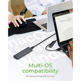 ICY BOX IB-1808MCT-CU31 externe behuizing Zwart, USB-C 3.2 (10 Gbit/s)