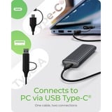 ICY BOX IB-1808MCT-CU31 externe behuizing Zwart, USB-C 3.2 (10 Gbit/s)