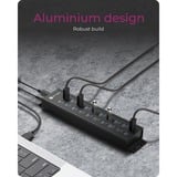 ICY BOX  usb-hub Zwart