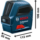 Bosch BOSCH GLL 2-10 kruislijnlaser Blauw/zwart