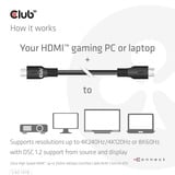 Club 3D Ultra High Speed HDMI 2.1 gecertificeerde kabel male-male Zwart, 7,5 meter, 4K 240Hz, 8K 60Hz, 48Gbps