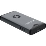 DeLOCK Externe M.2 NVMe SSD behuizing USB-C 40 Gbps met RGB externe behuizing Grijs/zwart, met ventilator