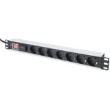 Digitus PDU 7-voudige stekkerdoos, 19", 1U Overspanningsbeveiliging