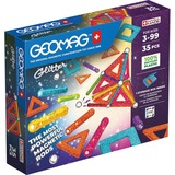 GEOMAG Glitter Panels Recycled Neodymium magneetspeelgoed Constructiespeelgoed 35-delig