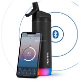 HidrateSpark Steel Straw Black slimme drinkfles, 500 ml Zwart, Bluetooth