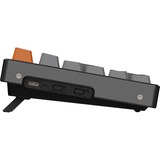 Keychron K10-J6, toetsenbord Zwart/grijs, BE Lay-out, Cherry MX Silent Red, RGB leds, ABS, Hot-swappable, Bluetooth