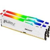 Kingston FURY 64 GB DDR5-6000 Kit werkgeheugen Wit, Beast RGB, XMP, EXPO