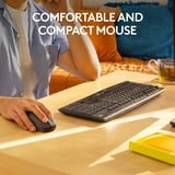 Logitech MK295 Silent Wireless Keyboard and Mouse Combo, desktopset Zwart, US lay-out