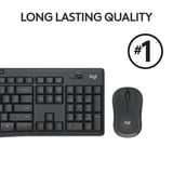 Logitech MK295 Silent Wireless Keyboard and Mouse Combo, desktopset Zwart, US lay-out