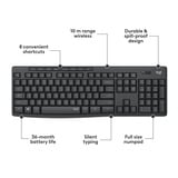 Logitech MK295 Silent draadloze desktopset Zwart, US-International lay-out (QWERTY), 100%