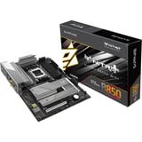 SAPPHIRE NITRO+ B850A WIFI 7 socket AM5 moederbord Zwart/grijs, RAID, 2.5 Gb-LAN, Wi-Fi 7, BT 5.3, Sound, ATX