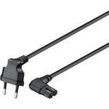 goobay Cable EuroPlug Angled Both Ends kabel Zwart, 1 meter, 90°