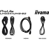 iiyama ProLite LH5541UHS-B2 54.6" 4K Ultra HD Public Display Zwart, 3x HDMI, VGA, USB-A, RJ-45