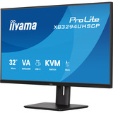 iiyama ProLite XB3294UHSCP-B1 31.5" 4K UHD monitor Zwart, 2x HDMI, DisplayPort, 2x USB-A, 2x USB-C