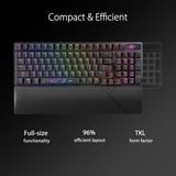 ASUS ROG Strix Scope II 96 Wireless, gaming toetsenbord Zwart, US lay-out, ROG NX Snow, 96%, RGB leds, Hot-swappable, PBT Double-shot, Bluetooth / 2.4GHz / USB 2.0
