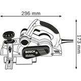 Bosch Schaafmachine GHO 40-82 C Professional elektrische schaafmachine Blauw/zwart, L-BOXX 238