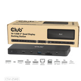 Club 3D 14-1 USB-C Quad Display Dockingstation Zwart