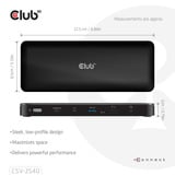 Club 3D 14-1 USB-C Quad Display Dockingstation Zwart