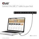 Club 3D 14-1 USB-C Quad Display Dockingstation Zwart