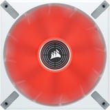 Corsair ML140 LED ELITE Red case fan Wit/rood, 4-pins PWM fan-connector