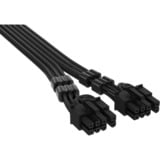 Corsair PCIe 12V-2x6 to 2x 8-pin (6+2 split) kabel Zwart, 650 mm