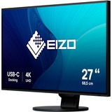 EIZO FlexScan EV2785-BK 27" 4K UHD monitor Zwart, 2x HDMI, DisplayPort, 2x USB-B 3.0, USB-C