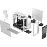 Fractal Design Meshify 2 Lite White TG Clear midi tower behuizing Wit | 2x USB-A | Window