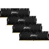 Kingston FURY 128 GB DDR4-3600 Quad-Kit werkgeheugen Zwart, KF436C18RBK4/128, Renegade, XMP